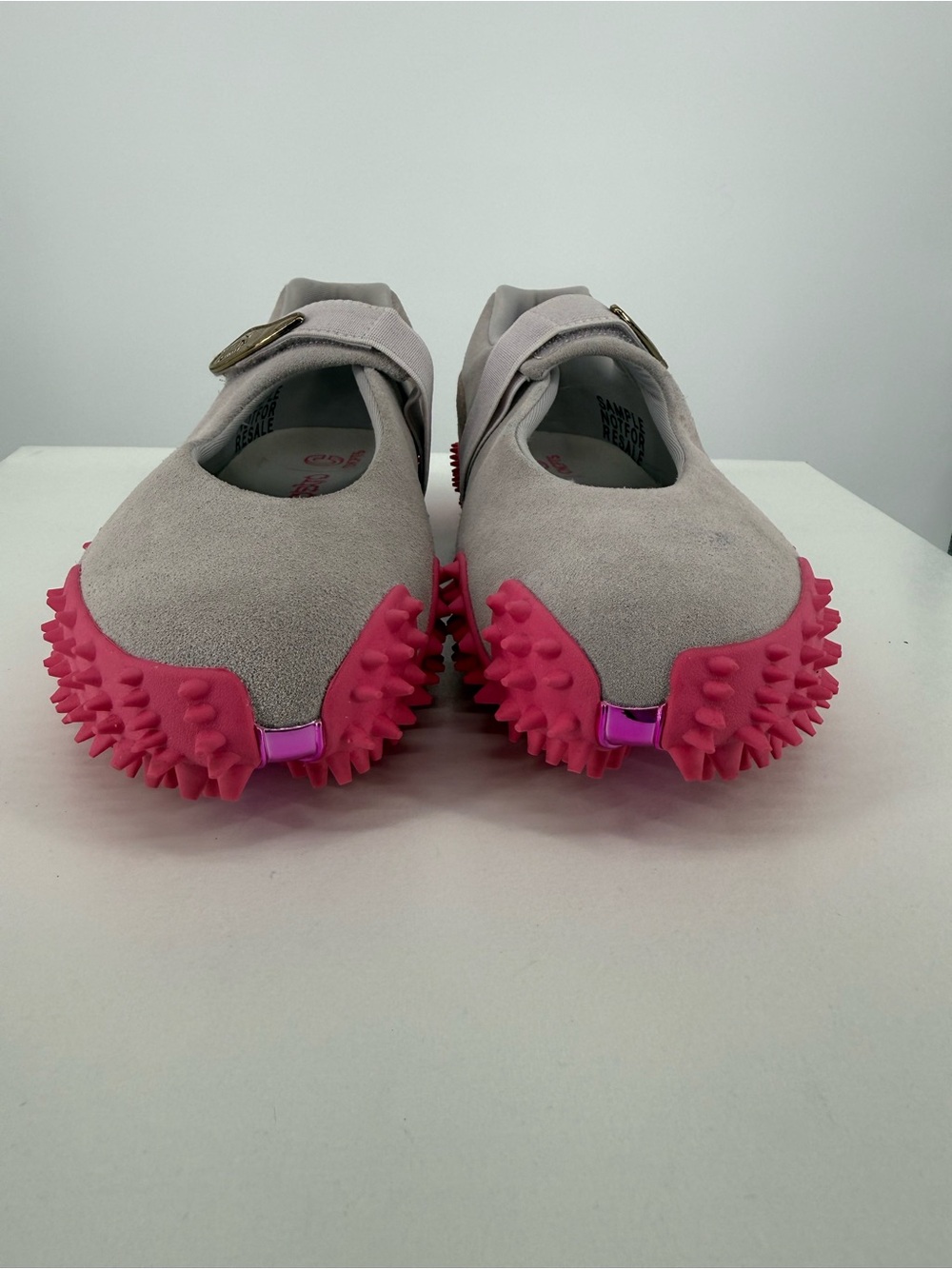 Puma Mary Jane Sneakers in Light Gray with Pink Sole - Picture 2 of 5